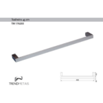 Kit 1 Papeleira 1 Cabide 1 Toalheiro Duplo 60cm 1 Toalheiro 45cm Slim Trendmetais - Imagem 5