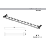Toalheiro Slim Duplo em liga de cobre 60cm Cromado - TM 176403 - Imagem 4