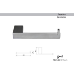 Kit 1 Papeleira 1 Cabide 1 Toalheiro 60cm Slim Trendmetais - Imagem 4