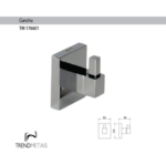Kit 1 Papeleira 1 Cabide 1 Toalheiro 60cm Quadrado Trendmetais - Imagem 4
