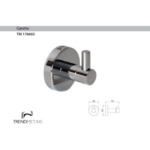 Kit 1 Papeleira 1 Cabide 1 Toalheiro 60cm Redondo Trendmetais - Imagem 3