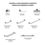 Kit 1 Papeleira 1 Cabide Redondo Trendmetais - Imagem 5