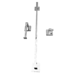 Kit 1 Papeleira 1 Cabide 1 Toalheiro 60cm Quadrado Trendmetais - Imagem 2