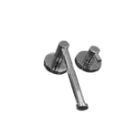 Kit 1 Papeleira 1 Cabide Redondo Trendmetais - Imagem 2