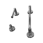 Kit 1 Papeleira 1 Cabide 1 Toalheiro 30cm Redondo Trendmetais - Imagem 3