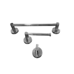 Kit 1 Papeleira 1 Cabide 1 Toalheiro 30cm Redondo Trendmetais