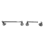 Kit 1 Papeleira 1 Cabide 1 Toalheiro 30cm Redondo Trendmetais - Imagem 2