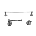 Kit 1 Papeleira 1 Cabide 1 Toalheiro 45cm Redondo Trendmetais