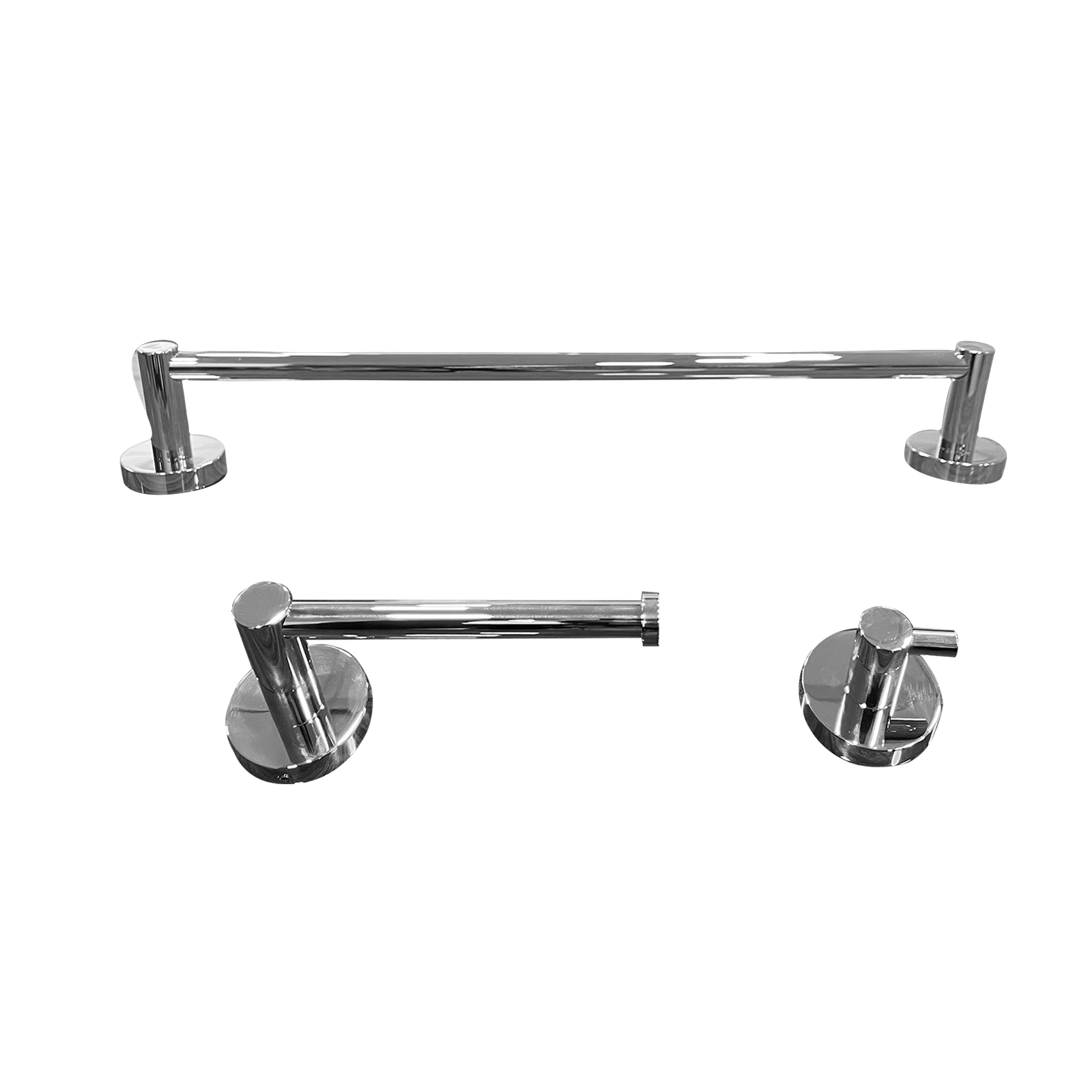 2169681.png Kit 1 Papeleira 1 Cabide 1 Toalheiro 45cm Redondo Trendmetais - Imagem 1