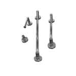 Kit 1 Papeleira 1 Cabide 1 Toalheiro 45cm 1 Toalheiro 30cm Redondo Trendmetais - Imagem 3