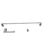 Kit 1 Papeleira 1 Cabide 1 Toalheiro 45cm Slim Trendmetais