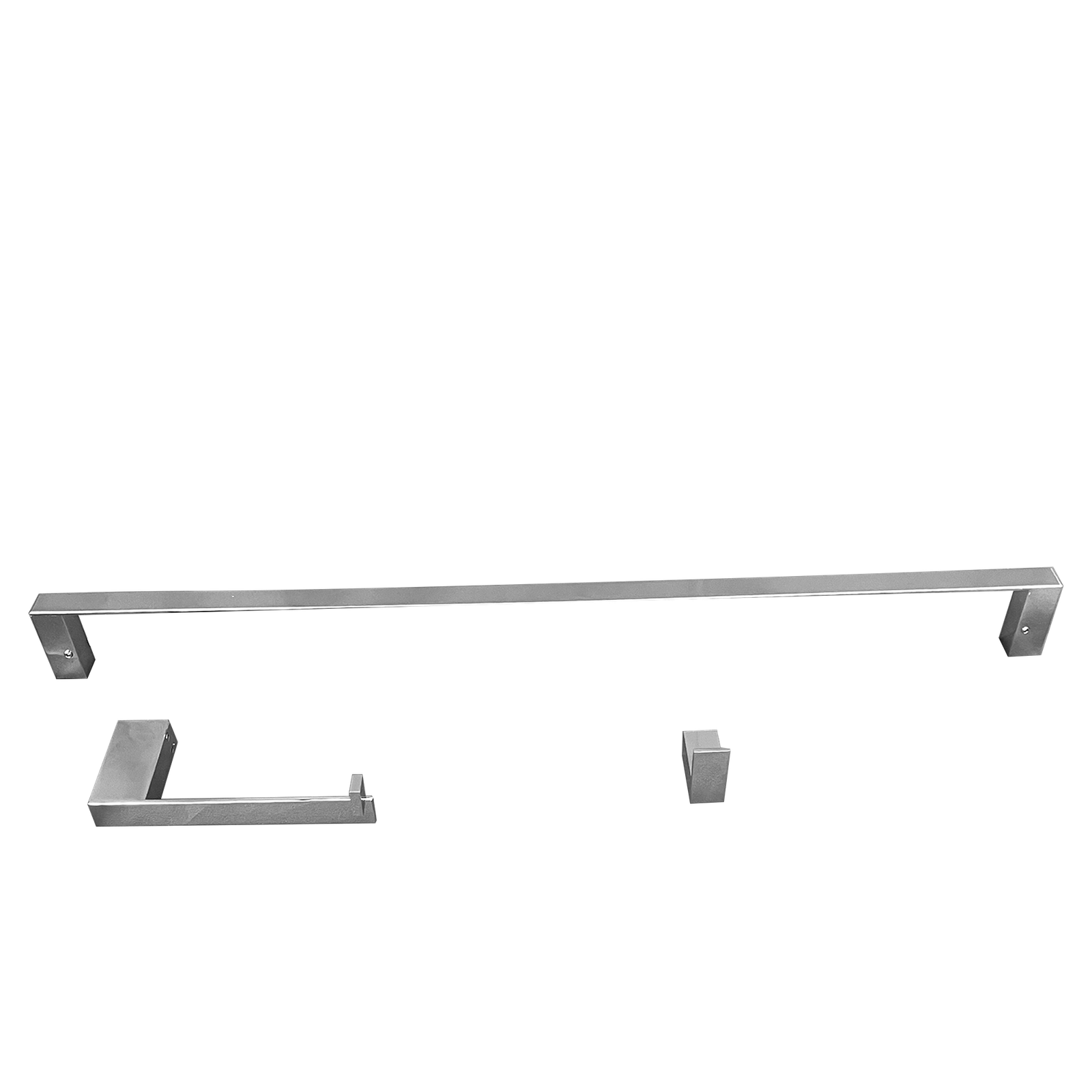 2170026.png Kit 1 Papeleira 1 Cabide 1 Toalheiro 45cm Slim Trendmetais - Imagem 1