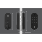 Fechadura Digital Lia BP Porta de Correr Preta Fosca Yale - Imagem 6