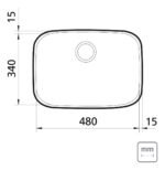 Cuba Embutir Tramontina Lavínia 48 BL Inox Escovado 48x34cm - Imagem 4