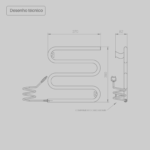 Toalheiro Térmico Bello Branco ou Preto Seccare - Imagem 3