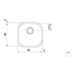 Cuba de Embutir ou Sobrepor Tramontina Aria Maxi 40 BS em Aço Inox Escovado 40x40 cm - Imagem 6