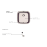 Cuba de Embutir ou Sobrepor Tramontina Aria Maxi 40 BS em Aço Inox Escovado 40x40 cm - Imagem 4