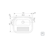 Tanque de Encaixe Tramontina Hera 30L Inox Polido 50x40 cm - Imagem 3