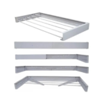 Varal de Parede Mágico Retrátil Oculto 90cm 5 Varetas - Imagem 7