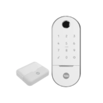 Combo Fechadura Digital Lia BP para Porta Correr Branca Yale