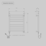 Aquecedor de Toalhas Térmico Requinte Inox Seccare - Imagem 3