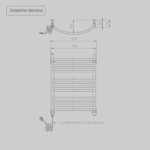Aquecedor de Toalhas Térmico Versátile Branco ou Preto Fosco Seccare - Imagem 2