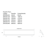 Puxador Traso 128mm Rose Brilhante Zen Design - Imagem 5