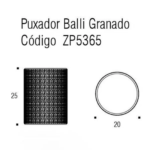 Puxador Gold Escovado para Móvel Ponto Bali Granado Zen Design - Imagem 2