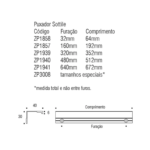 Puxador para Móvel Sottile Cromado 32mm Zen Design - Imagem 3