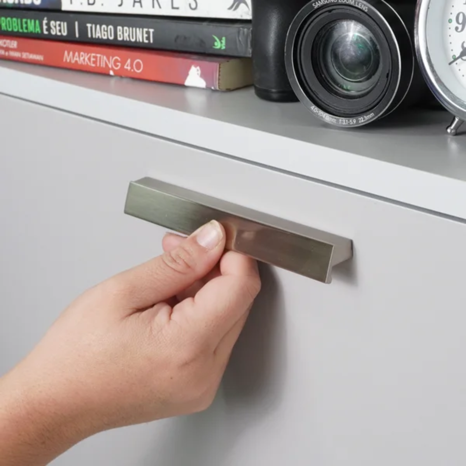 5860419.png Puxador para Móvel Ken Níquel Escovado 128mm Zen Design - Imagem 1