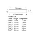 Puxador Ken Gold Brilhante 32mm Zen Design - Imagem 5