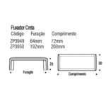 Puxador para Móvel Creta Rose Brilhante 64mm Zen Design - Imagem 4