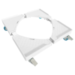 Base Suporte Giratório para Eletrodomésticos com Rodinhas Branco Kazalinda