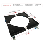 Base Suporte Giratório para Eletrodomésticos com Rodinhas Preto Kazalinda - Imagem 7