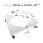 Base Suporte Giratório para Eletrodomésticos com Rodinhas Branco Kazalinda - Imagem 8