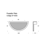 Puxador Paio 64mm Dourado Matte Zen Design - Imagem 6