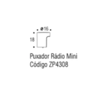 Puxador Rádio Mini Gold Brilhante Zen Design - Imagem 4