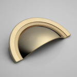 Puxador Shell 64mm Gold Brilhante Zen Design - Imagem 2