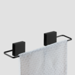 Kit Organizador de Banheiro Adesivo Fixare Preto 10071E - Imagem 3