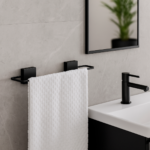 Kit Organizador de Banheiro Adesivo Fixare Preto 10071E - Imagem 2