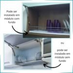 Escorredor de Pratos Embutir 670x75x270mm Mód 700mm Cromado - Imagem 4