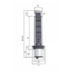 Torre Multiplug Retrátil Com 3 Tomadas e 2 Usb Embutir - KZI - Imagem 3