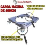 Carrinho Suporte Gira Fácil p/ Fogão, Geladeira, Máquina de Lavar – Aço Inox 400kg - Imagem 2