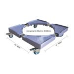 Carrinho Suporte Gira Fácil p/ Fogão, Geladeira, Máquina de Lavar – Aço Inox 400kg - Imagem 3