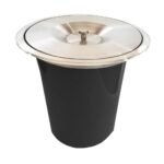 Lixeira De Embutir Com Balde Plástico e Tampa em Aço Escovado – 5 Litros - Imagem 2