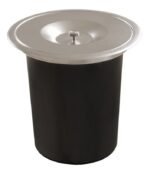 Lixeira de Embutir com Balde Plástico e Tampa em Inox Escovado - 8 Litros