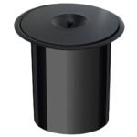 Lixeira de Embutir em Inox 5 Litros - Preto Fosco