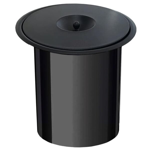 Lixeira de Embutir em Inox 3 Litros - Preto Fosco