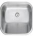 Tanque de Encaixe Tramontina Hera 34L Inox Escovado 50x40 cm visto de cima com borda de sobrepor