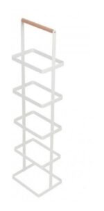 Sapateira Vertical Slim Branca para Closet: Aço e Madeira - Kazalinda - Imagem 2